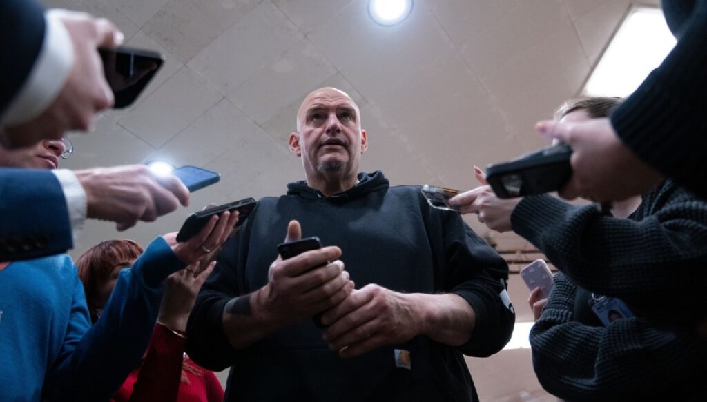 fetterman-laughs-when-asked-about-relationship-with-democratic-colleagues