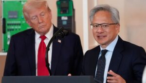 nvidia’s-jensen-huang-joins-trump-on-air-force-one-during-alaska-pit-stop-for-china-trip
