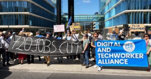 ‘we’re-just-getting-the-crumbs-here’:-contractors-protest-layoffs-at-meta’s-european-headquarters
