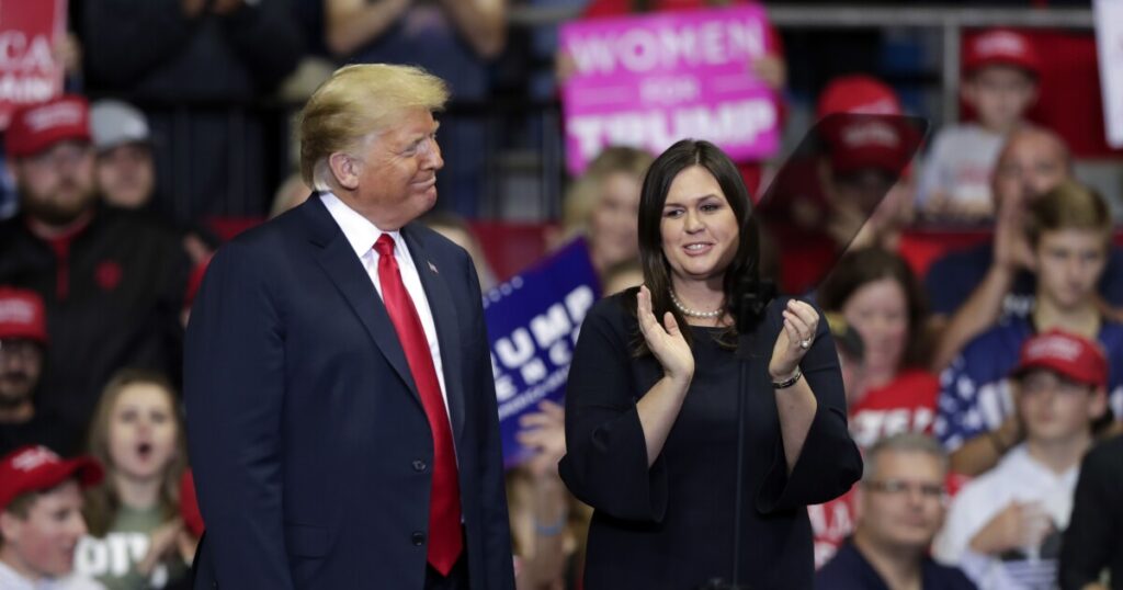 gov.-sarah-huckabee-sanders-endorses-trump-ahead-of-third-gop-debate