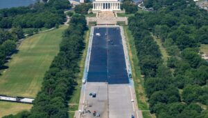 watch-live:-crews-turn-pump-on-to-refill-reflecting-pool-after-renovations