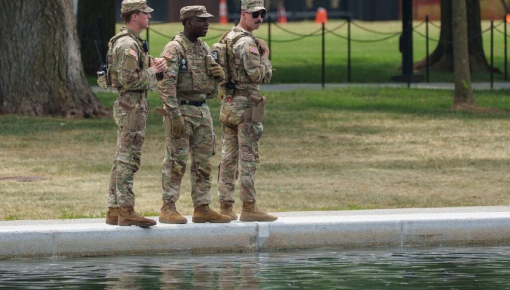 law-enforcement-patrol-reflecting-pool-after-trump-claims-vandalism