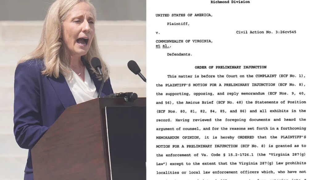 federal-judge-blocks-spanberger’s-sanctuary-law-as-ice-arrests-surge