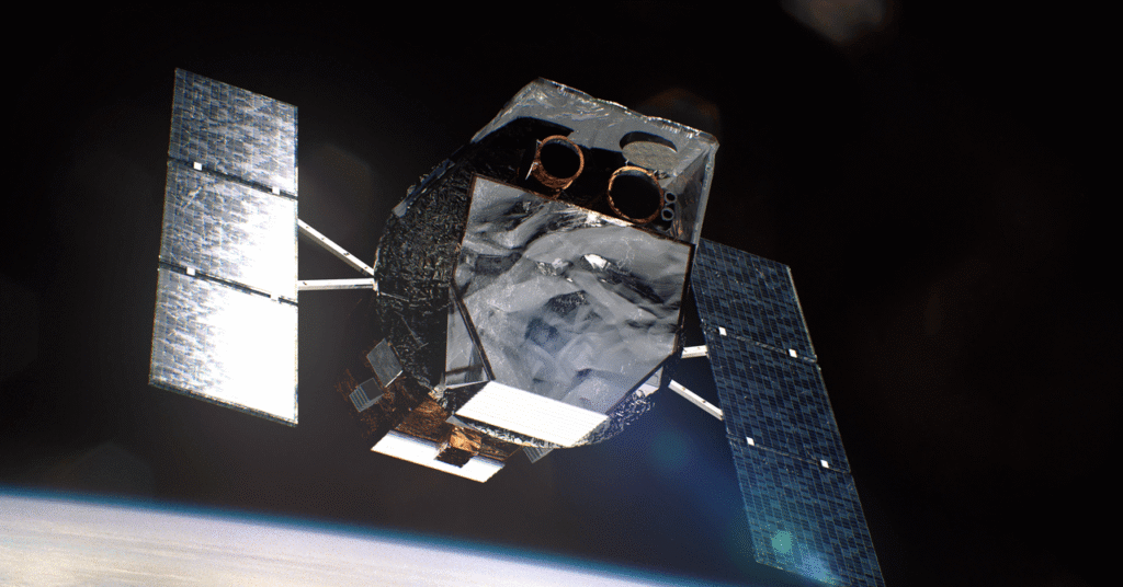a-satellite-falling-out-of-orbit-embarks-on-its-final-mission