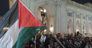 three-people-arrested-during-pro-palestinian-protest-at-union-station