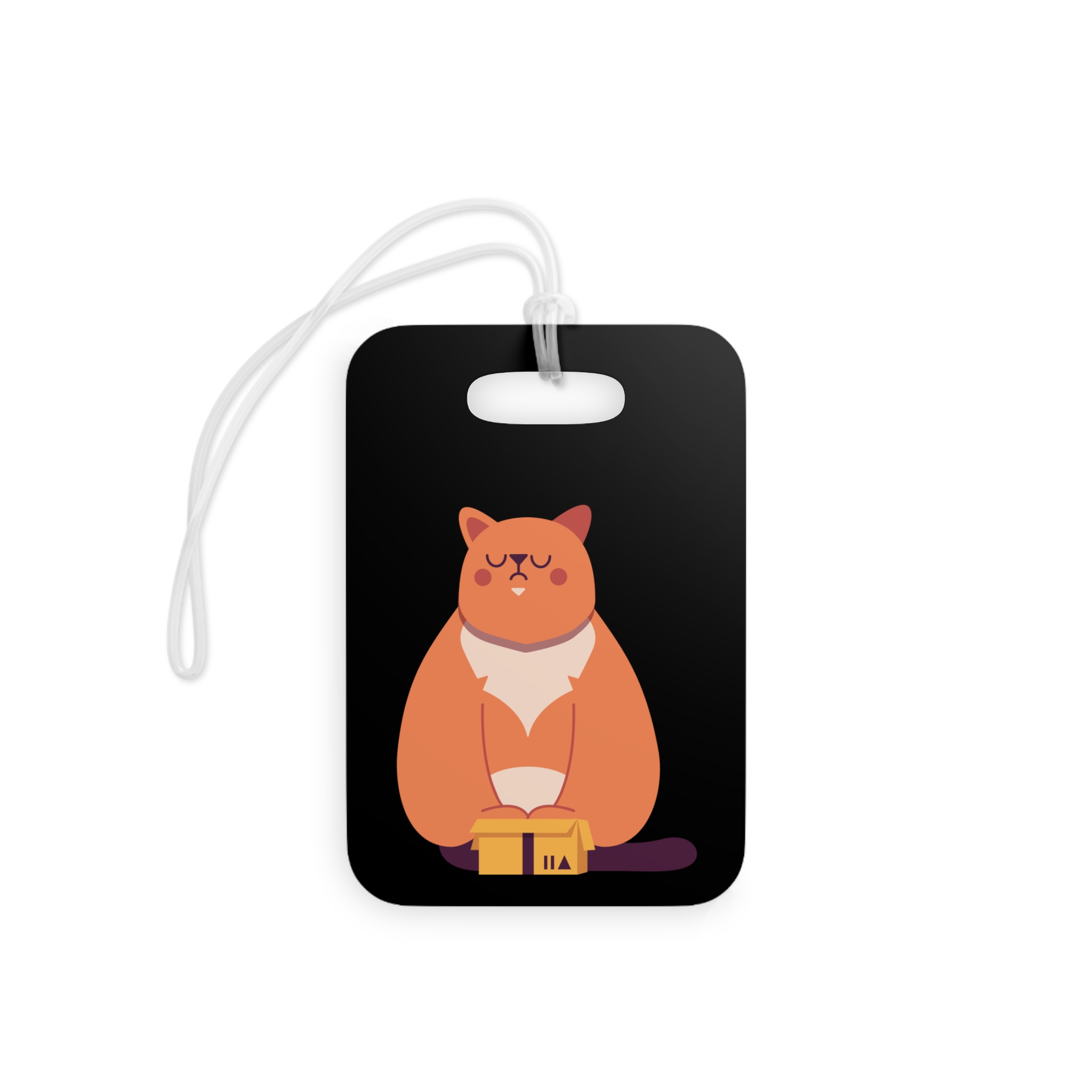 Cute Meditating Cat Luggage Tag — Zen Cat Travel ID