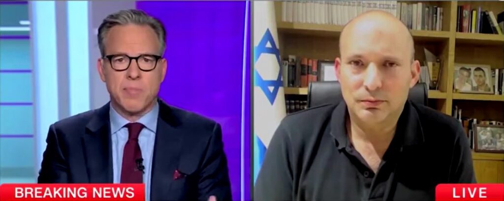 ‘we-can’t-ignore-it-any-more’:-former-israeli-pm-spars-with-jake-tapper-over-call-to-‘denazify-gaza’