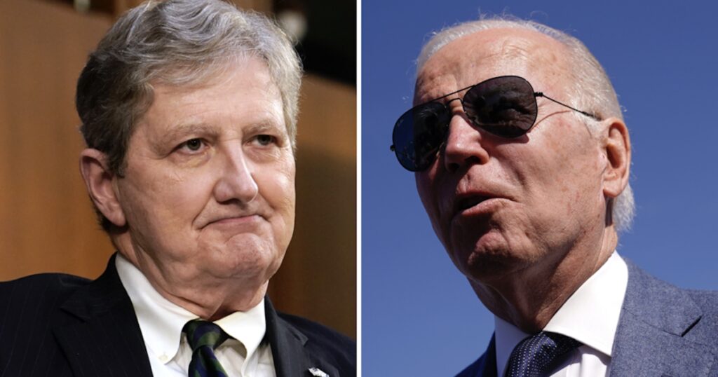 sen.-john-kennedy-jokes-joe-biden’s-first-car-‘was-a-chariot’