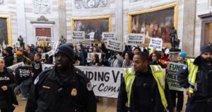 capitol-police-arrest-protesters-who-illegally-overtook-rotunda-to-demand-gaza-ceasefire