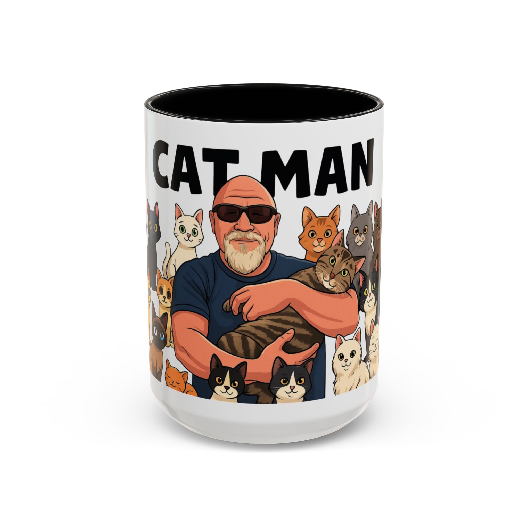Cat Man Coffee Mug — Funny Cat Lover Accent Mug (11/15oz) - Image 4