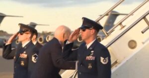 biden,-using-smaller-staircase,-still-nearly-trips-as-he-boards-air-force-one-(video)