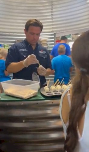 he-is-the-egg-man:-ron-desantis-campaigns-for-president-at-the-iowa-state-fair-by-focusing-on-shoving-sticks-in-hardboiled-eggs-instead-of-talking-to-voters-(video)-|-the-gateway-pundit-|-by-kristinn-taylor