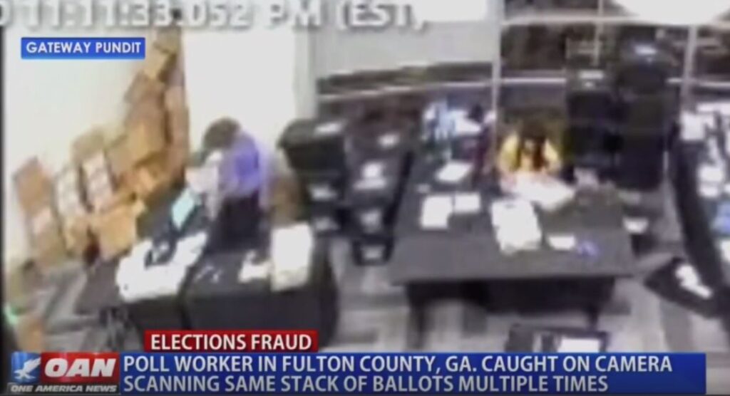 chris-wray-strikes-again!-georgia-election-workers-caught-jamming-stacks-of-ballots-through-machines-multiple-times-after-observers-removed-from-building-–-cleared-by-fbi-–-jamming-stacks-of-selected-ballots-through-voting-machines-is-now-legal-in-the-usa!-|-the-gateway-pundit-|-by-jim-hoft