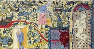 ‘so-oddly-blatant’:-satanic-tapestry-featured-at-world-economic-forum