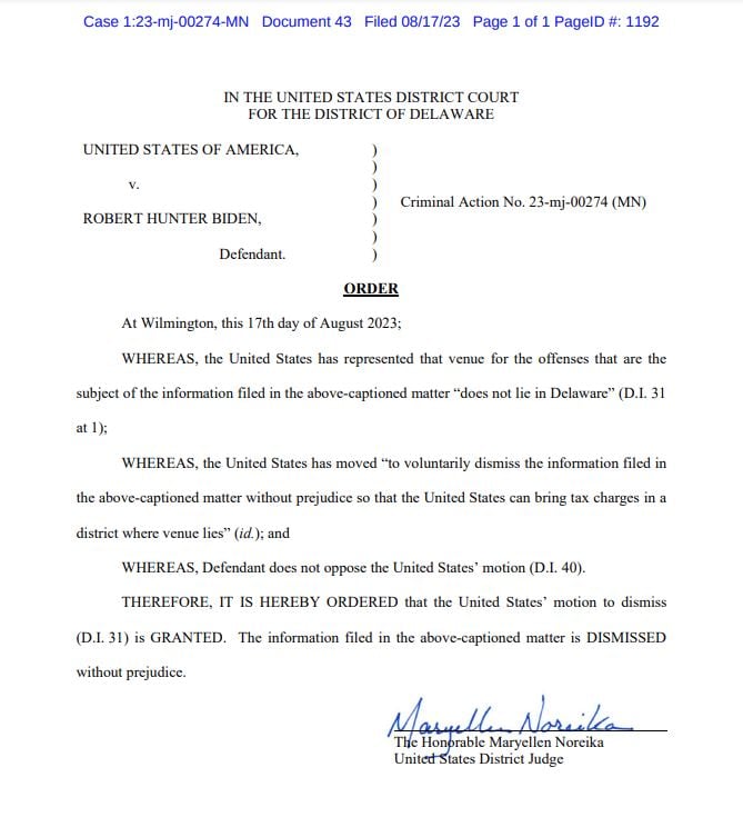 two-tiered-justice:-hunter-biden’s-tax-charges-dismissed-–-being-the-son-of-‘robert-l.-peters’-has-its-perks-|-the-gateway-pundit-|-by-jim-hoft