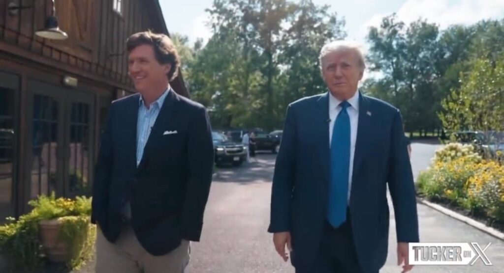 watch-live-here:-tucker-carlson’s-interview-with-president-trump-at-8:55-pm-et-–-tucker-drops-epic-teaser-video-|-the-gateway-pundit-|-by-jordan-conradson