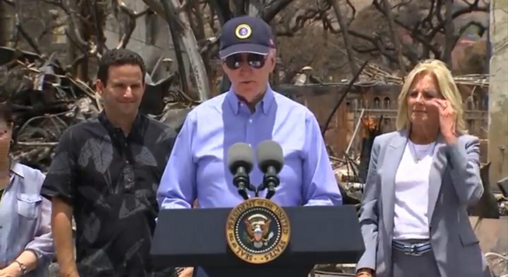 joe-biden-begins-his-speech-in-maui-by-bringing-up-the-death-of-his-first-wife-and-daughter-(video)-|-the-gateway-pundit-|-by-cristina-laila