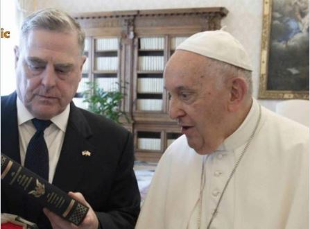 top-us-general-meets-with-pope-to-discuss-war-after-dropping-cluster-bombs-on-russians-|-the-gateway-pundit-|-by-jim-hoft