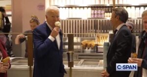 biden-takes-a-shot-at-trump-as-he-chomps-on-an-ice-cream-cone-(video)