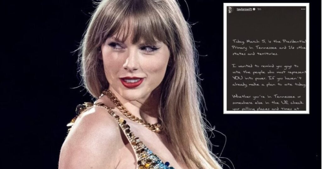 taylor-swift-urges-fans-to-vote-in-super-tuesday-primaries,-doesn’t-mention-biden