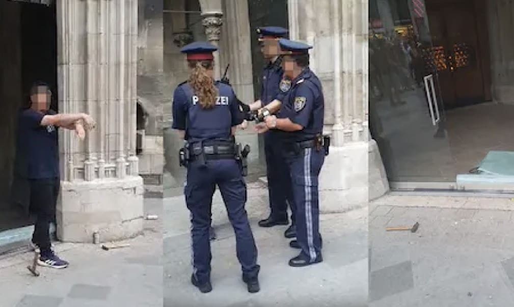 assailant-armed-with-two-hammers-arrested-after-smashing-glass-doors-on-st.-stephen’s-cathedral-in-vienna-during-syrian-protest-|-the-gateway-pundit-|-by-jim-hoft