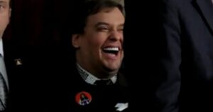 expelled-congressman-george-santos-trolls-democrats-and-biden-by-showing-up-for-sotu-address
