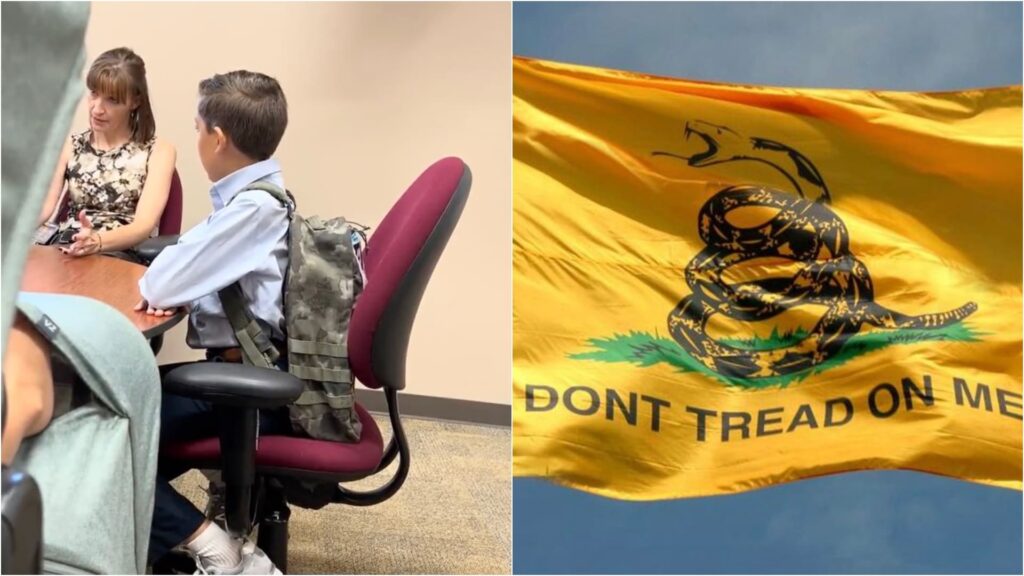 outrageous!-colorado-school-comes-up-with-ridiculous-reasons-to-boot-child-from-class-for-having-the-gadsden-flag-backpack-patch-(video)-|-the-gateway-pundit-|-by-cullen-linebarger