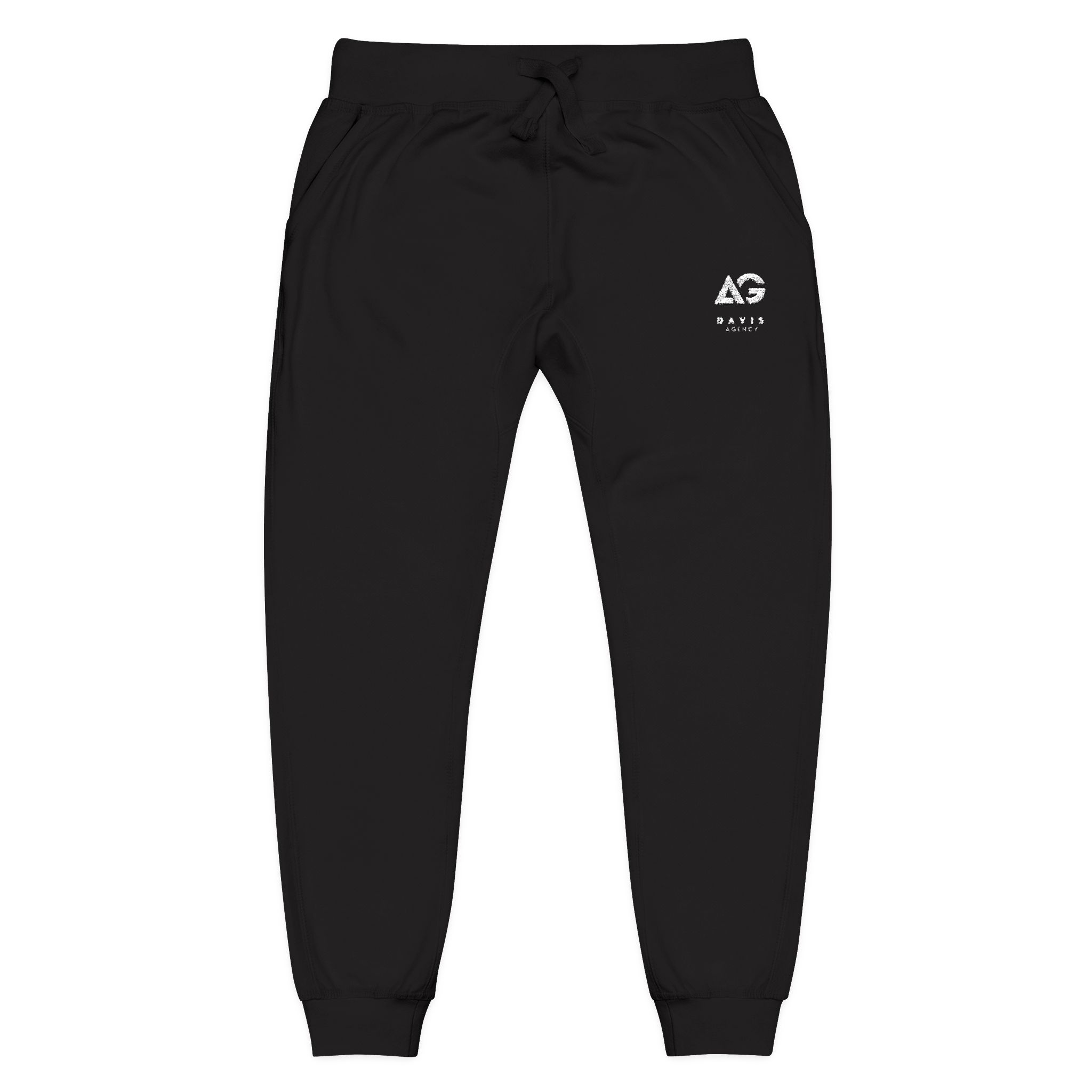 Embroidered Fleece Sweatpants — Minimal White Cozy Joggers - Image 8