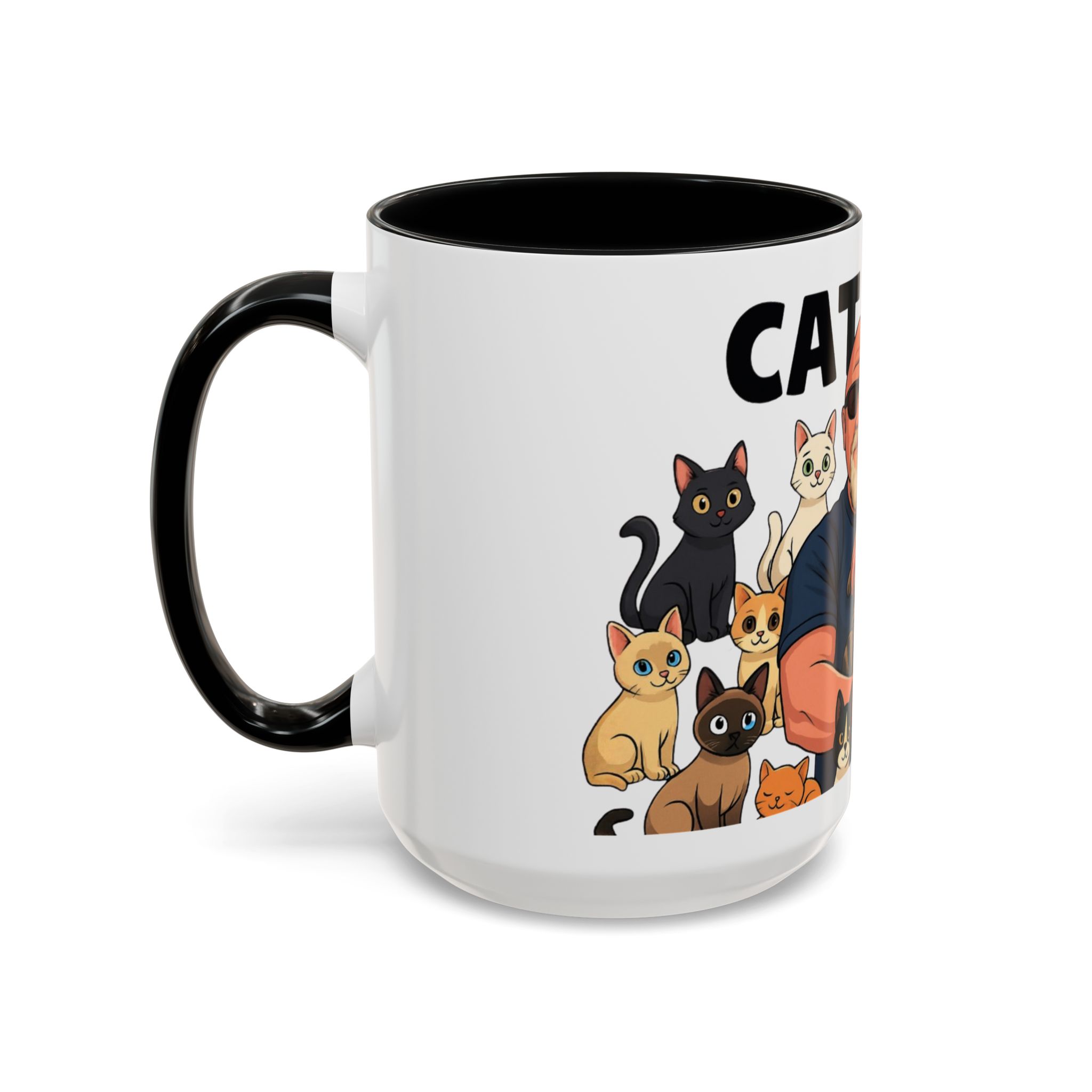Cat Man Coffee Mug — Funny Cat Lover Accent Mug (11/15oz) - Image 19