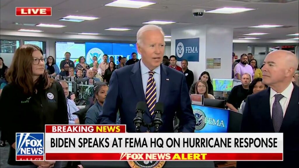 biden-opens-remarks-on-hurricane-response-by-cracking-jokes-and-attacking-‘climate-change-deniers’-(video)-|-the-gateway-pundit-|-by-cristina-laila