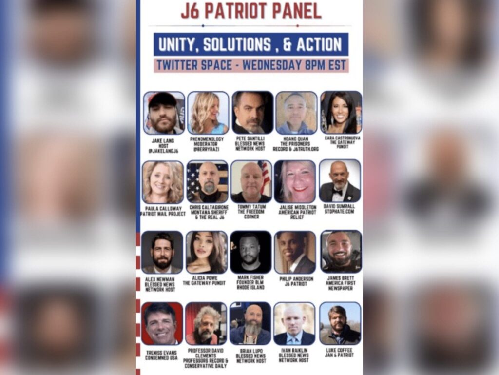 january-6-patriot-panel:-unity,-solutions-&-action-is-live-tonight-on-twitter-spaces-with-20-influential-panelists-and-featuring-tgp’s-cara-castronuova,-alicia-powe-and-brian-lupo-|-the-gateway-pundit-|-by-assistant-editor