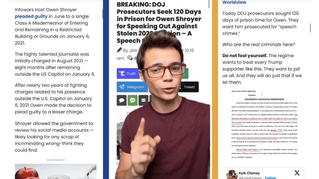 victor-reacts:-department-of-injustice-prosecutors-attempt-to-jail-owen-shroyer-for-120-days-over-j6-–-he-never-went-inside-the-building!-(video)-|-the-gateway-pundit-|-by-victor-nieves