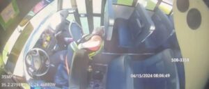 video-appears-to-show-school-bus-running-off-road,-smashing-into-home