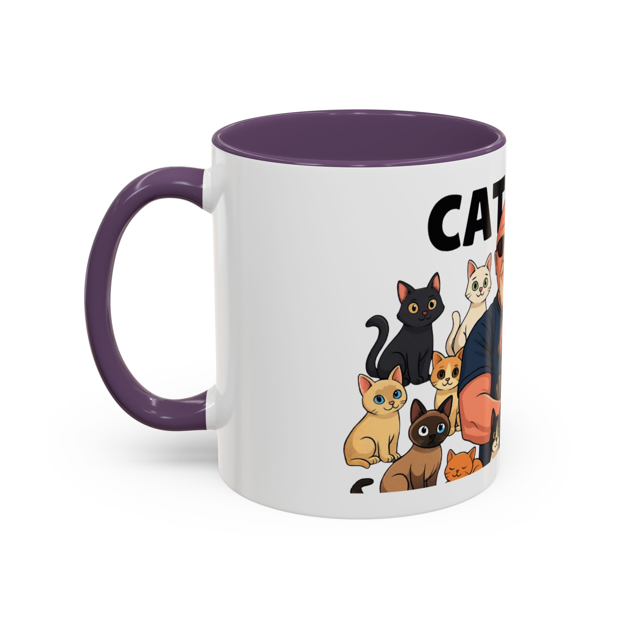 Cat Man Coffee Mug — Funny Cat Lover Accent Mug (11/15oz) - Image 24