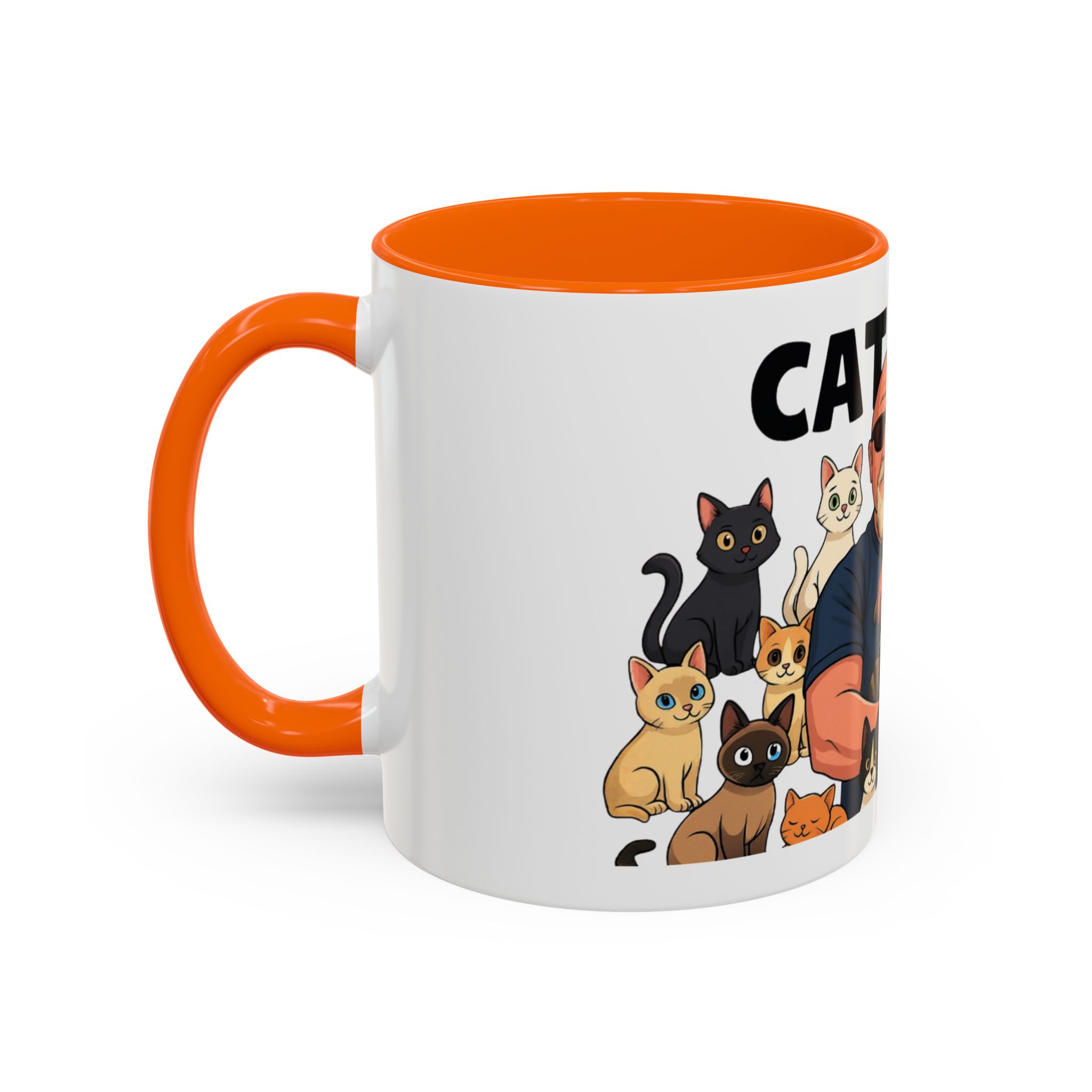 Cat Man Coffee Mug — Funny Cat Lover Accent Mug (11/15oz) - Image 33