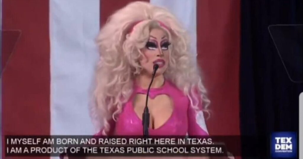 deranged-drag-queen-speaks-at-texas-democratic-convention,-pushes-trans-youth-propaganda-(video)